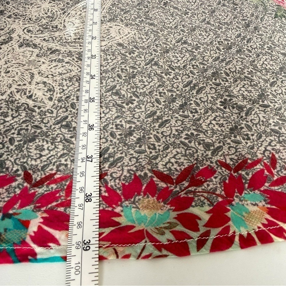 Johnny Was Cupra Rayon Midi Dress Colorful Boho Floral Patchwork size SMALL - Picture 8 of 9